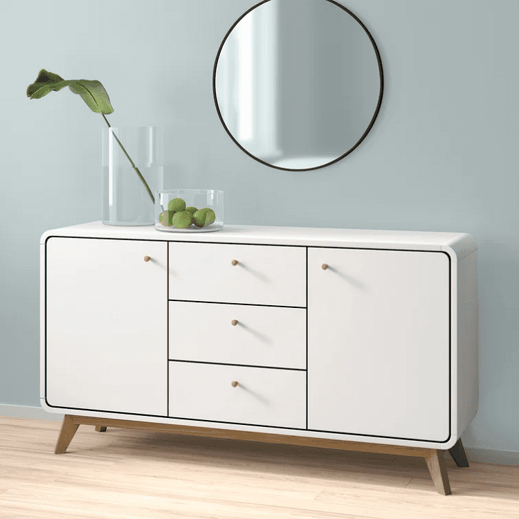 Bobb 140” Wide 3 Drawer Sideboard by Mercury Row