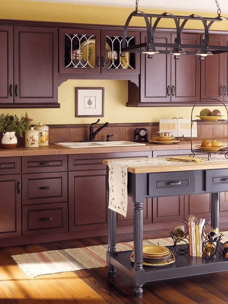 Deep Auburn Cabinets by Rebecca