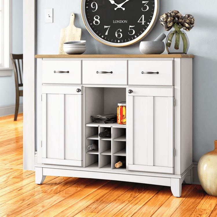 Presswood 41.75” Wide 3 Drawer Solid Wood Server by Andover Mills