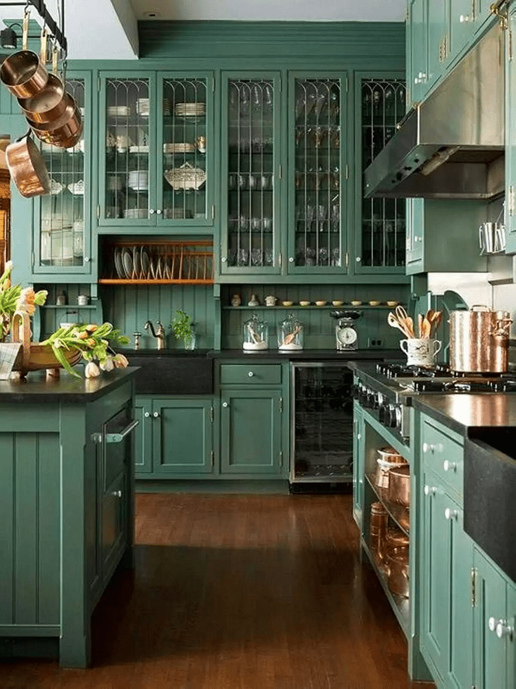 The Best Dark Green Kitchen by Jessica Brigham