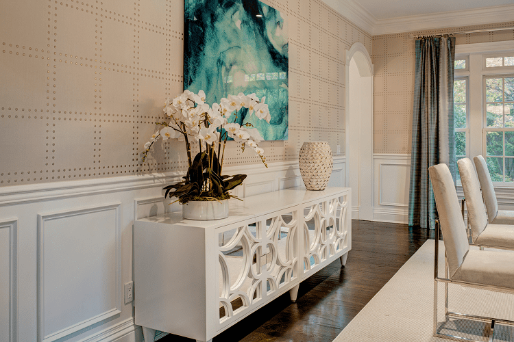 Transitional Dining Room Buffet Cabinet by Amy Hill Designs