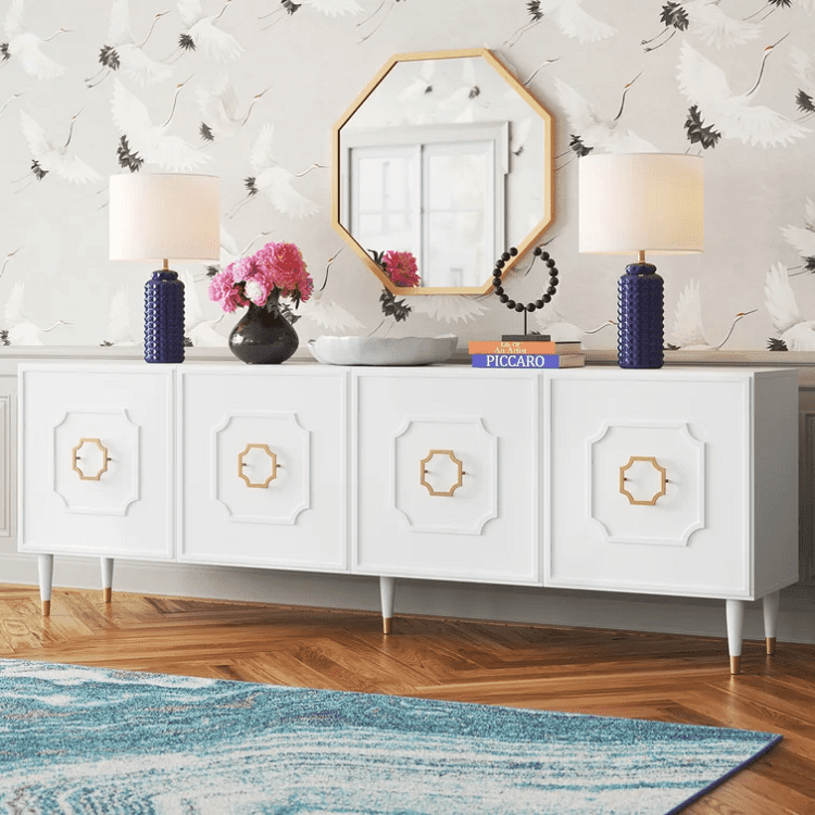 White Adonis 95.5” Wide Sideboard by Etta Avenue