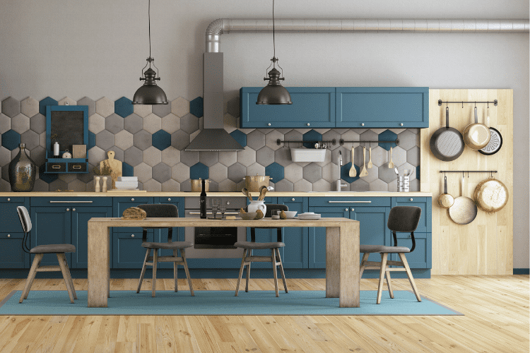 Blue Kitchen Cabinets