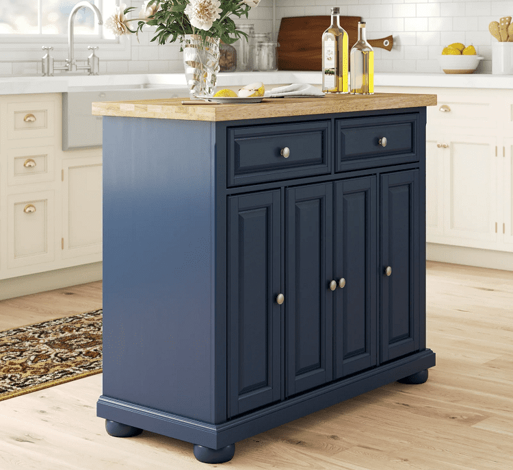 Blue Kitchen Island