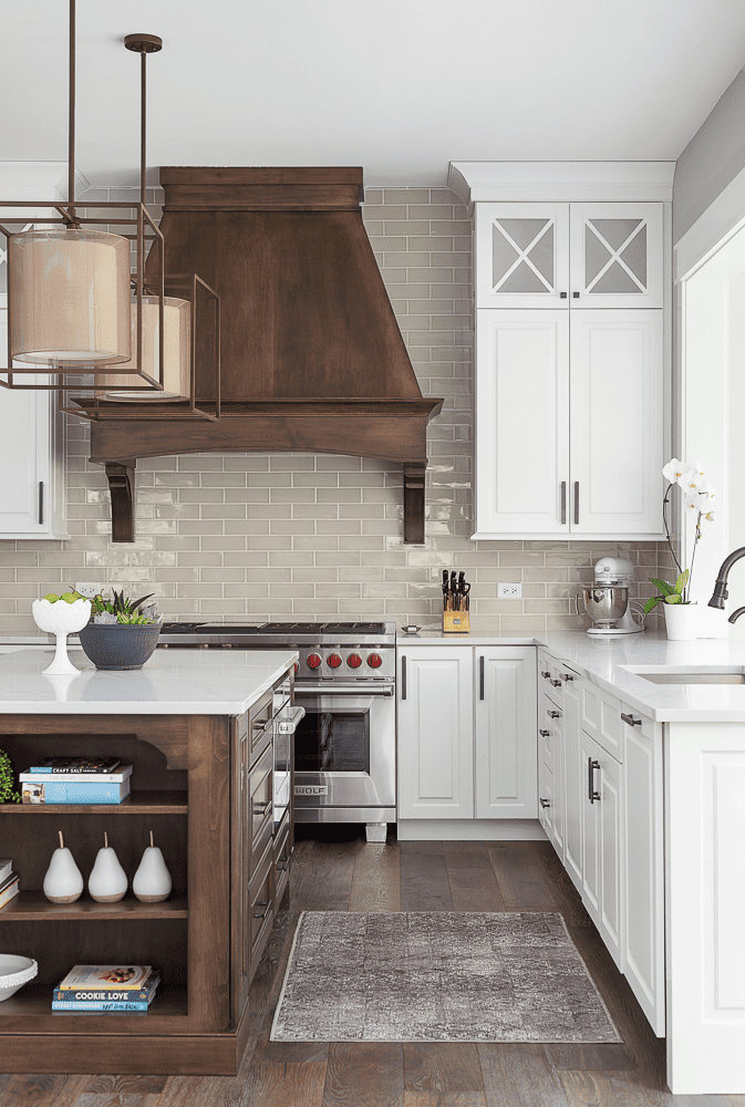 Brown Kitchen Cabinets in the Farmhouse