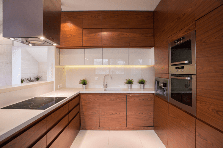 brown kitchen cabinets