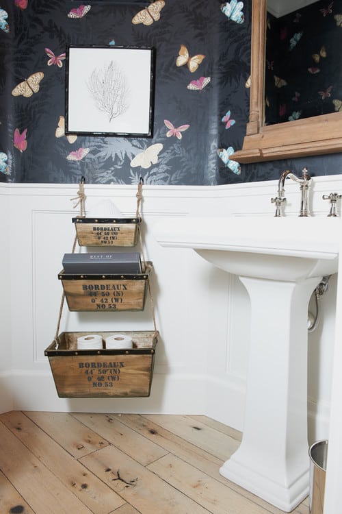 This Pedestal Sink Cabinet offers you extra bathroom storage. It has a  beautiful wood top cab…