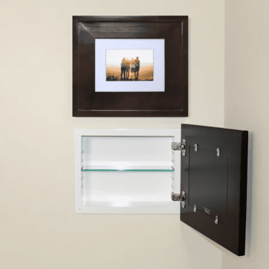 Landscape Recessed Framed 1 Door Medicine Cabinet with 1 Adjustable Shelf