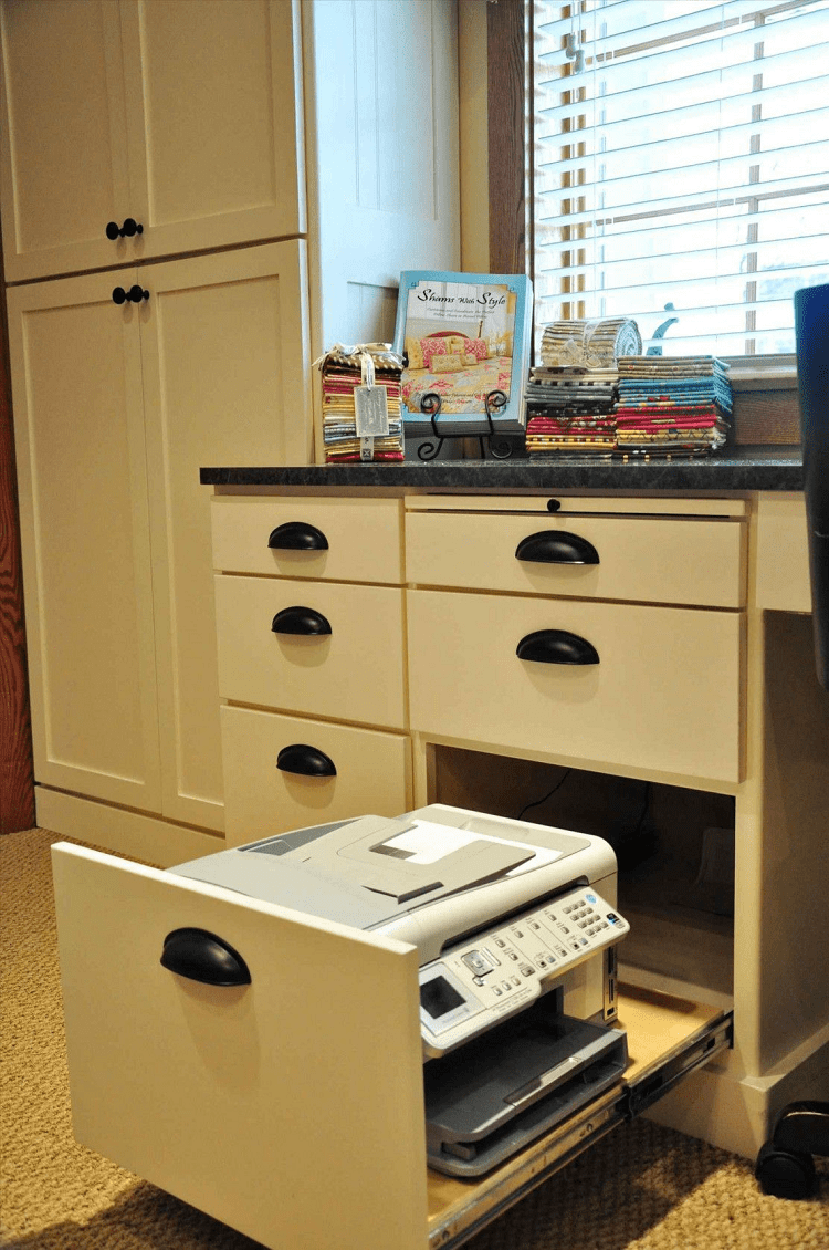 Hidden Printer Cabinet