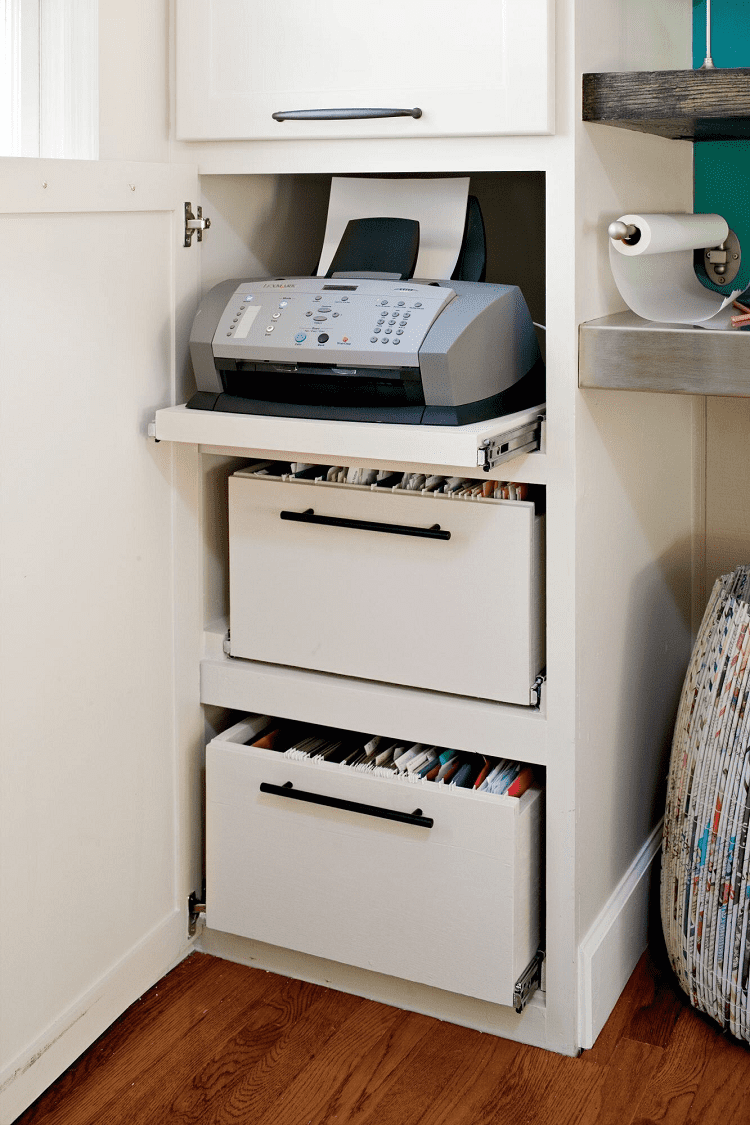 Office Corner Printer Cabinet