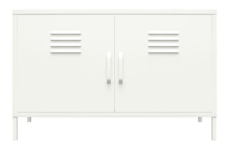 RealRooms Shadwick 2 Door Metal Locker Accent Cabinet