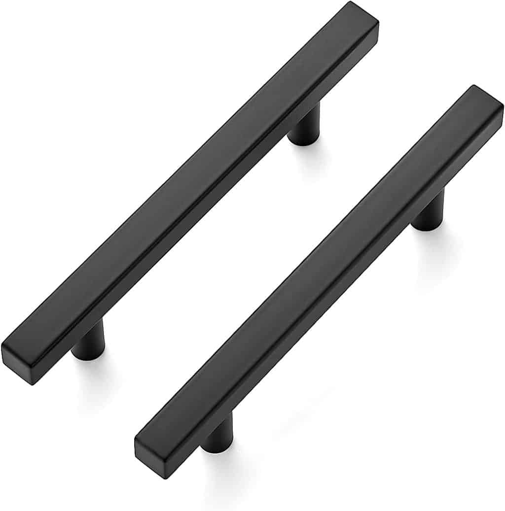 Square Cabinet Pulls Matte Black Stainless Steel Kitchen Drawer Pulls Cabinet Handles