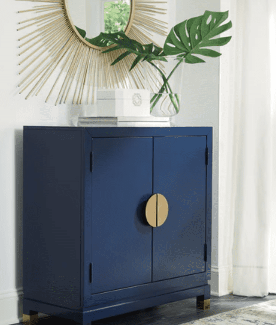 Walentin Blue Accent Cabinet