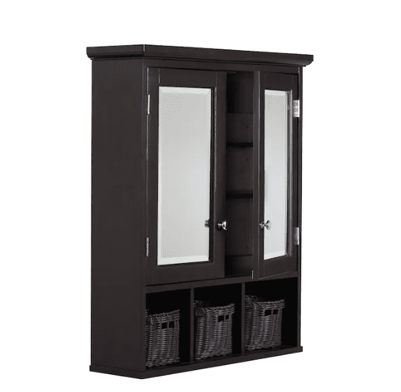 allen + roth black medicine cabinet