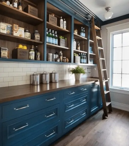 navy blue kitchen