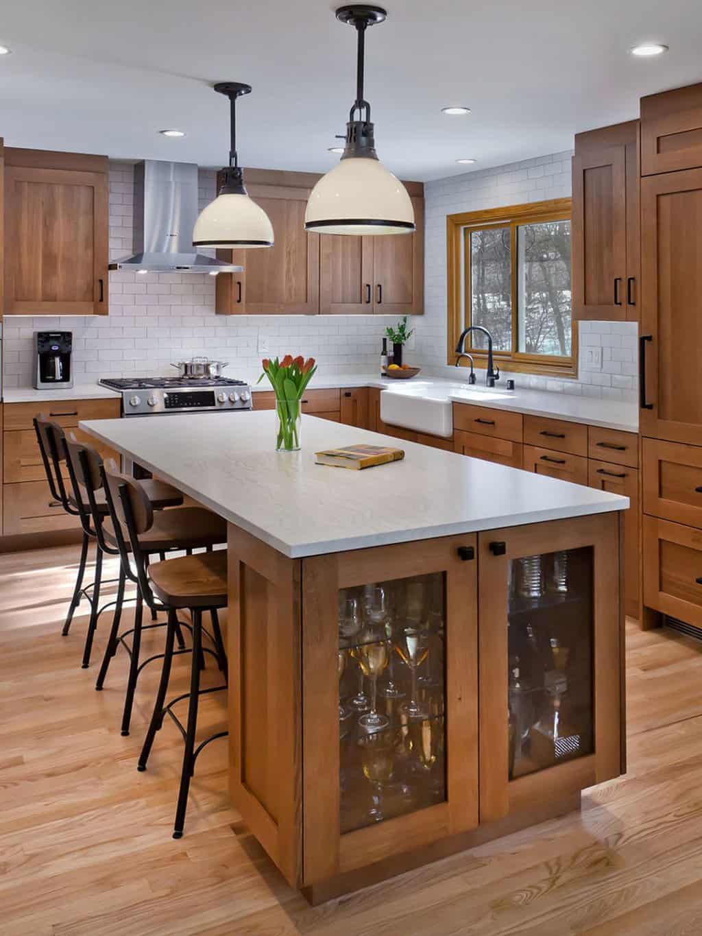 Trendy Honey Oak Cabinets