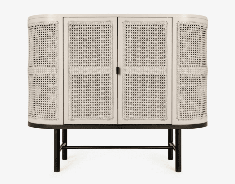 Rounded Rattan Cabinet