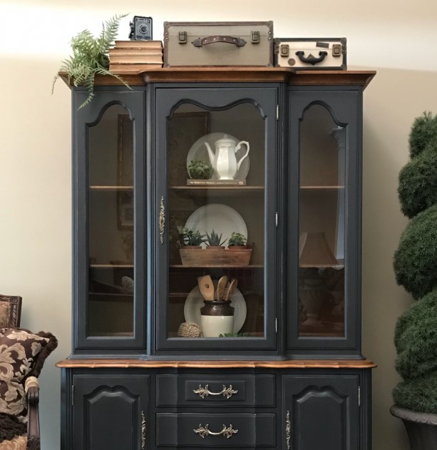 French Provincial China Cabinet