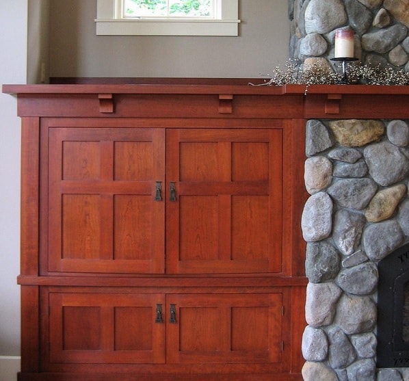 Antique Stained Cherry Cabinets