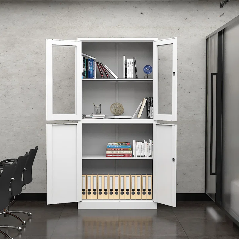 White Metal Storage Cabinet