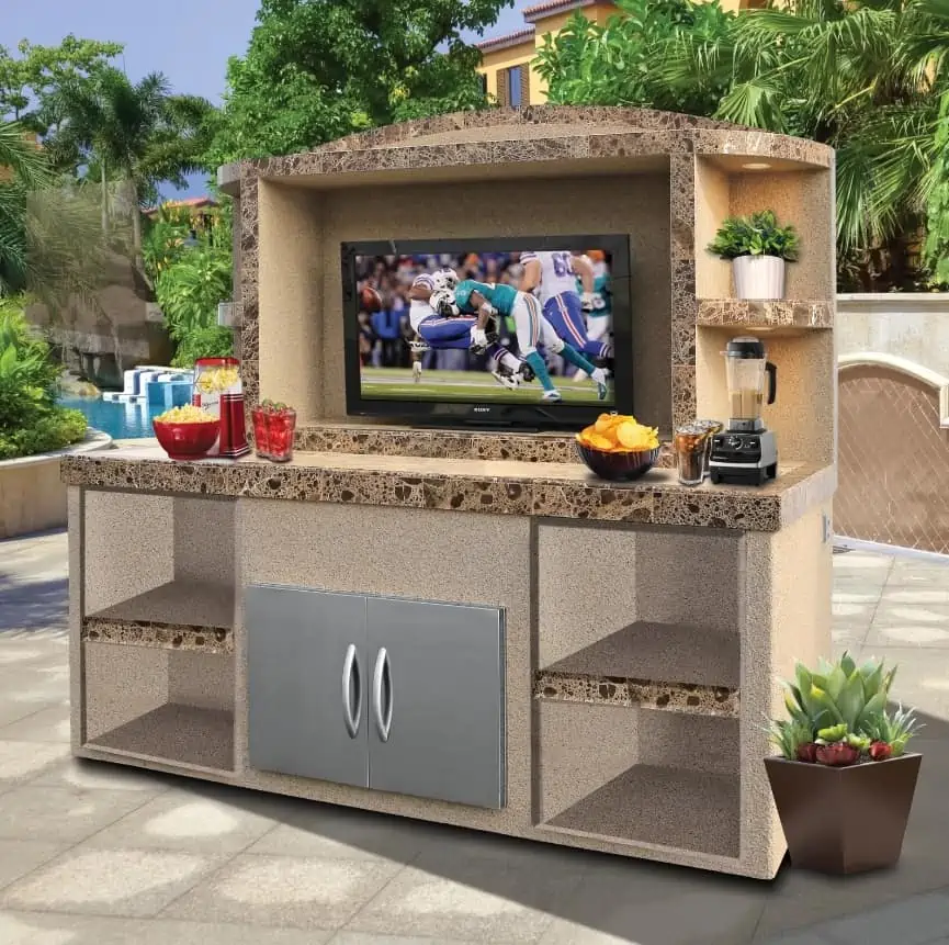 Angelique Outdoor Entertainment Center Serving Bar