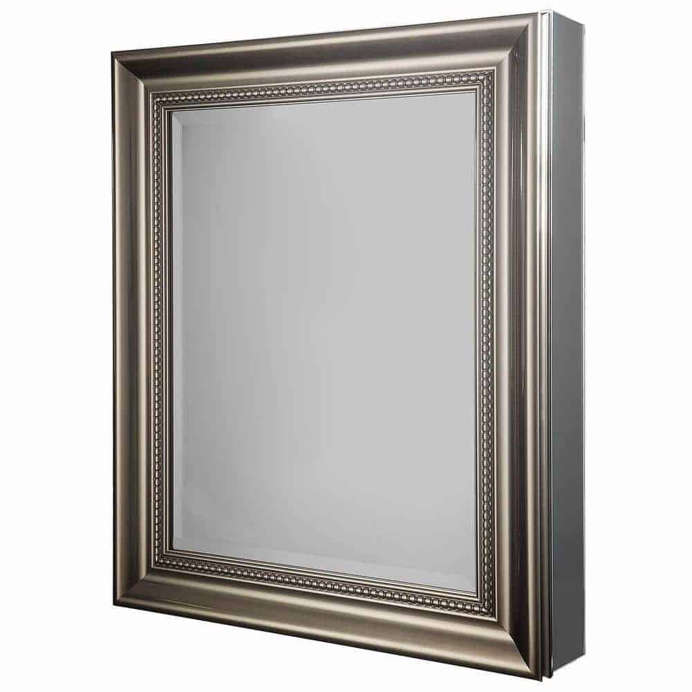 brushed nickel glacier bay medicine cabinet with mirror