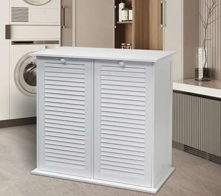 eHemco Dual Cabinet Laundry Hamper