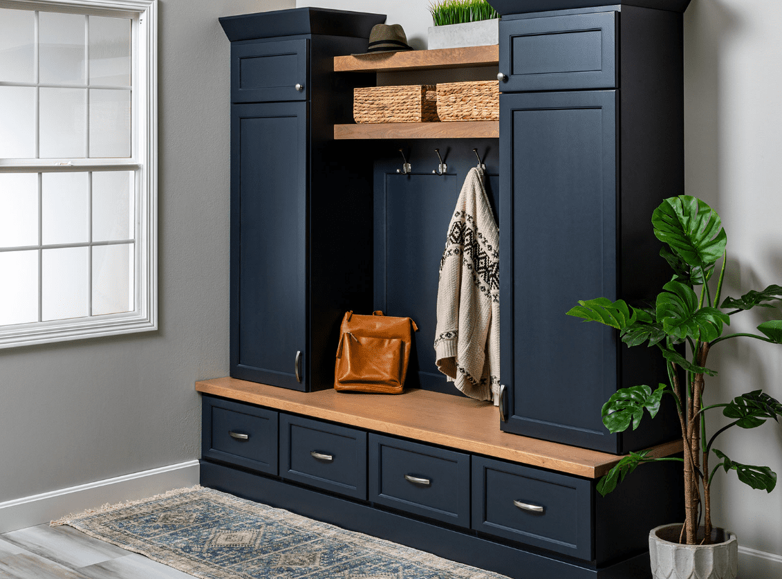 Edgewood Birch Indigo Cabinets