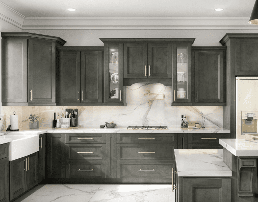 Smoky Gray Cabinets