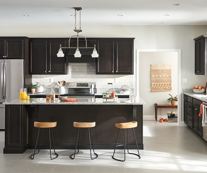 birch cabinets in casual kitchen