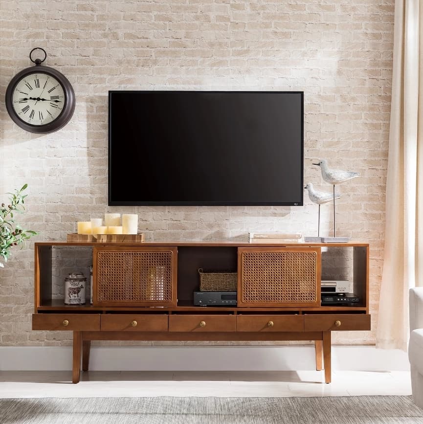 cane cabinet & tv console