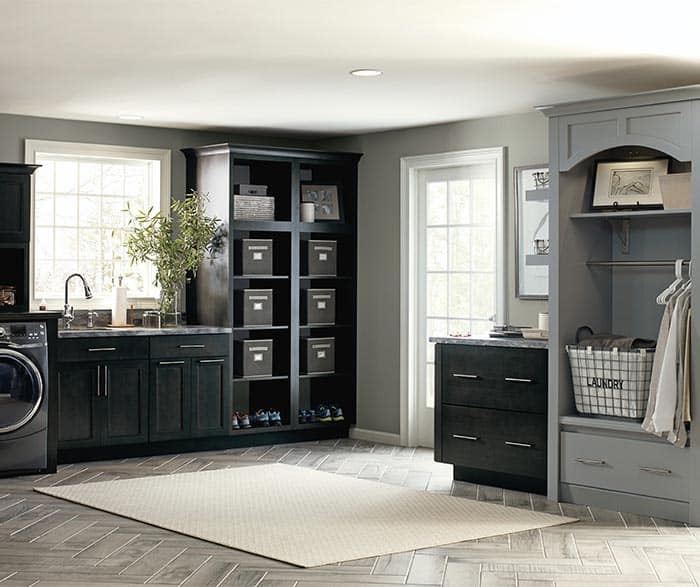 Dark Gray Laundry Cabinets