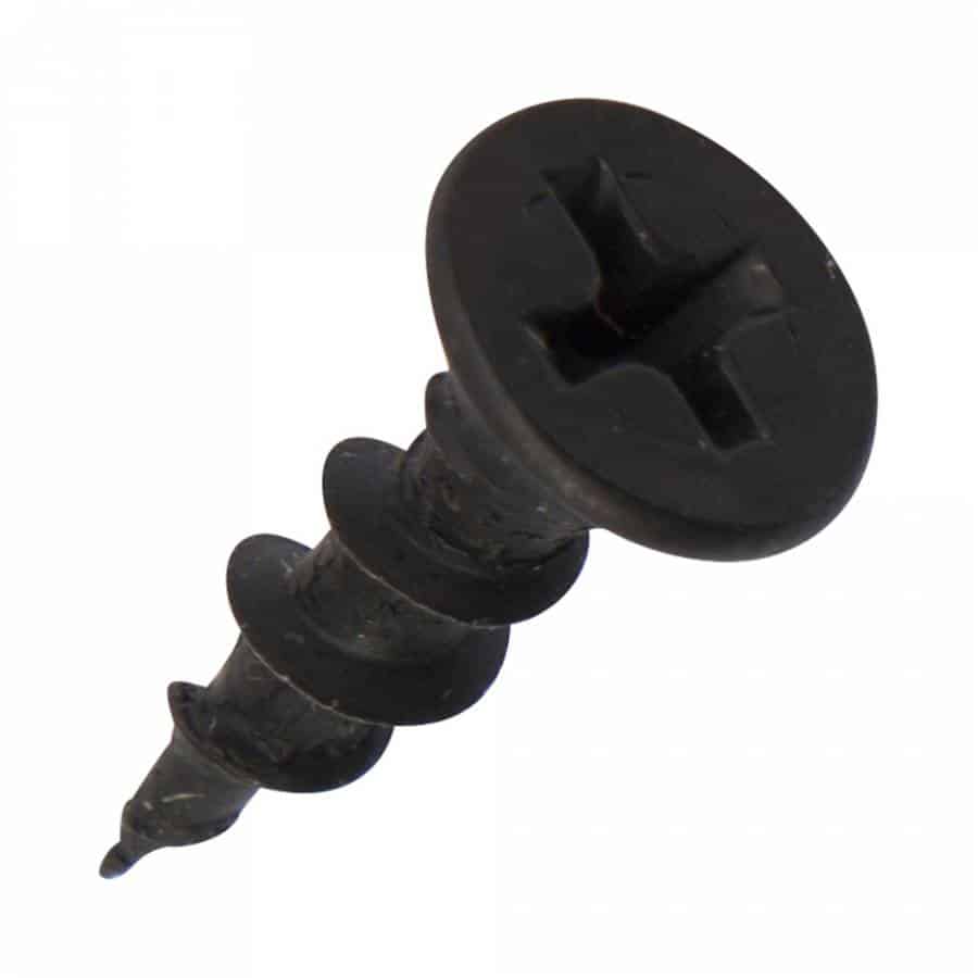 black flat head wood screw