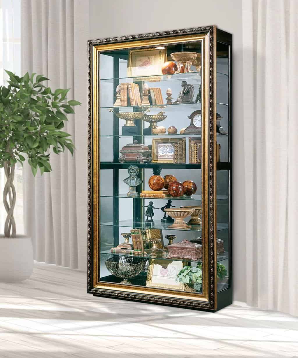 Cavour 43 Wide Solid Curio Cabinet Antique 