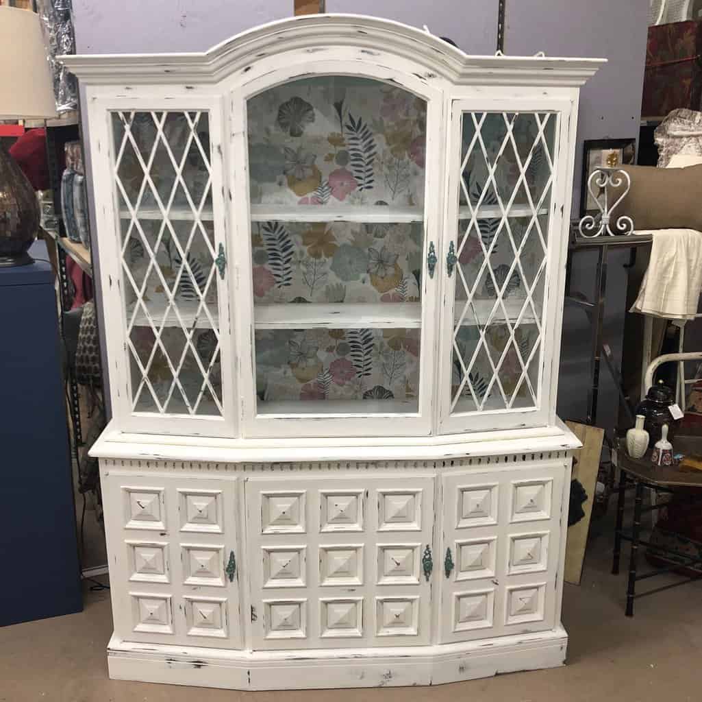 Lattice Door China Cabinet